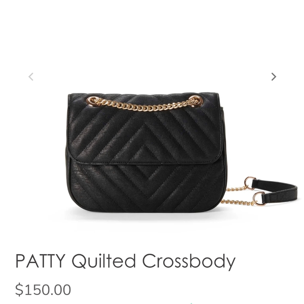 Patty Quilted Black Crossbody Bag